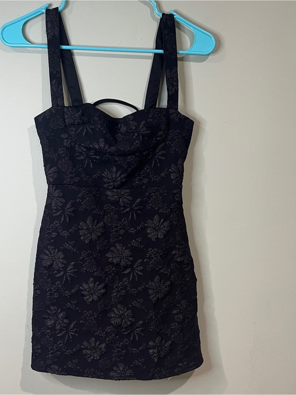 6/$20 SHEIN Black Floral Jacquard Tank Dress